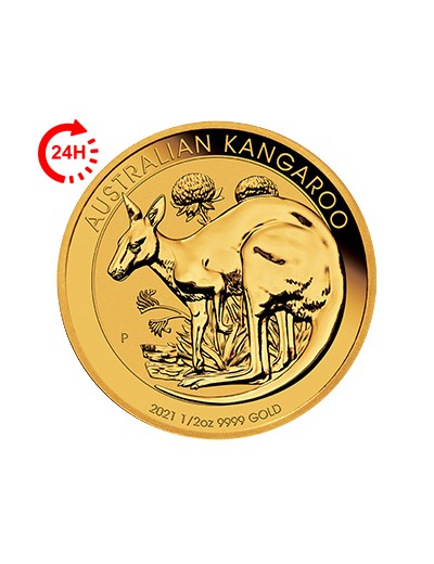 Australijski Kangur 2021 1/4 uncji złota rewers