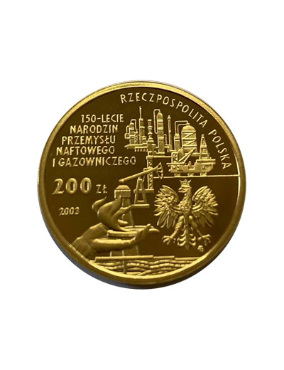 200 złotych 2003 150 lecie narodzin przemysłu naftowego