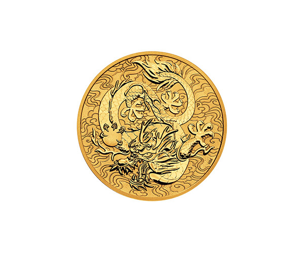 Złota moneta Dragon