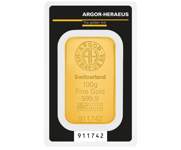 Sztabka złota Argor-Heraeus 100g