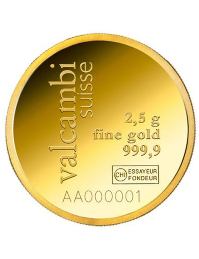 Sztabka złota 2,5g Valcambi