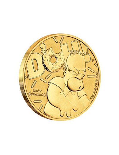 złota moneta Homer Simpson