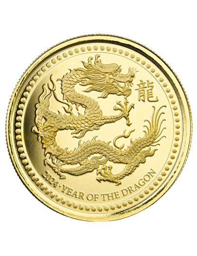 Złota moneta Rok Smoka Samoa