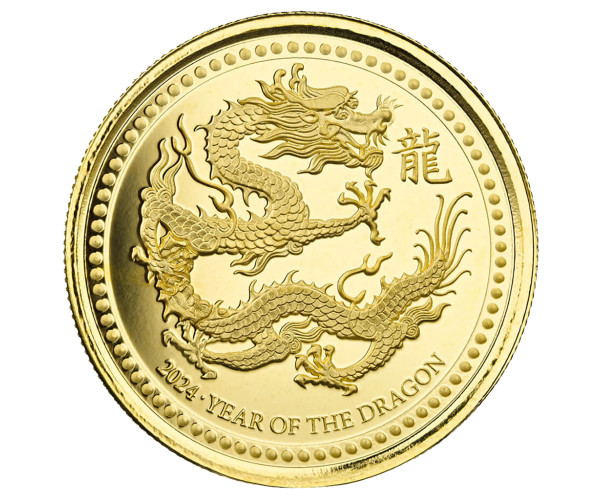 Złota moneta Rok Smoka Samoa