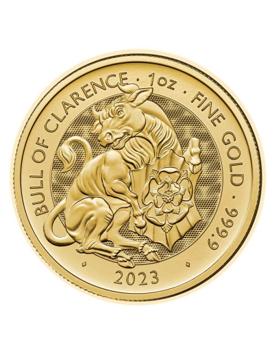 Złota moneta The Royal Tudor Beasts 2023 Bull of Clarence 1 uncja