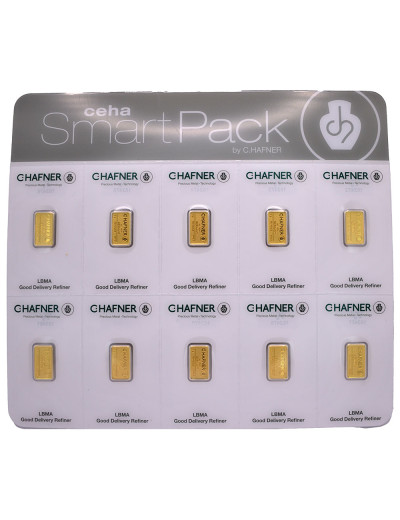 Sztabka złota Ceha Smart Pack C. Hafner 10 x 2 gram