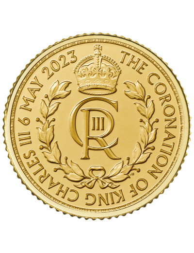 Złota moneta Koronacja Króla Karola III