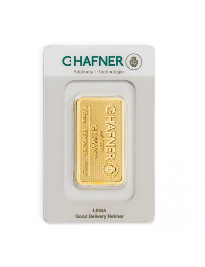 Sztabka złota 1 uncja C.Hafner