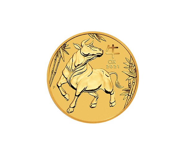Złota moneta Rok Wołu 1/4 uncji