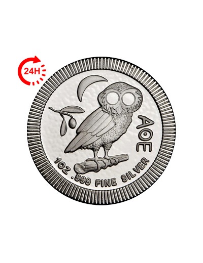 Srebrna moneta Sowa Ateńska Niue
